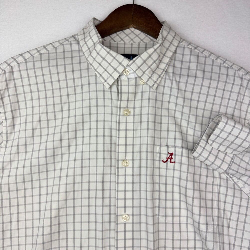 johnnie-O PREP-FORMANCE Alabama Crimson Tide XL Check Stretch Shirt